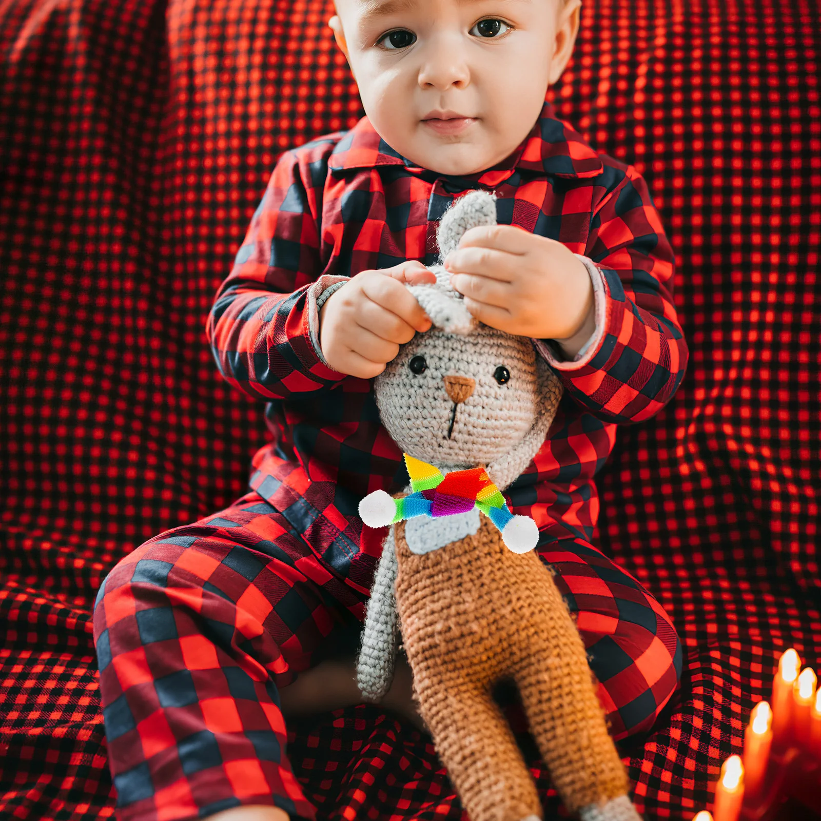 20 шт. мини-рождественский шарф мягкие шарфы гантели детский комплект нежная