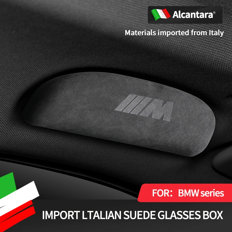 

Alcantara suede car eyewear case box sunglasses holder For BMW 1 2 3 5 7 Series GT X1 X2 X3 X5 Glasses storage box accessories