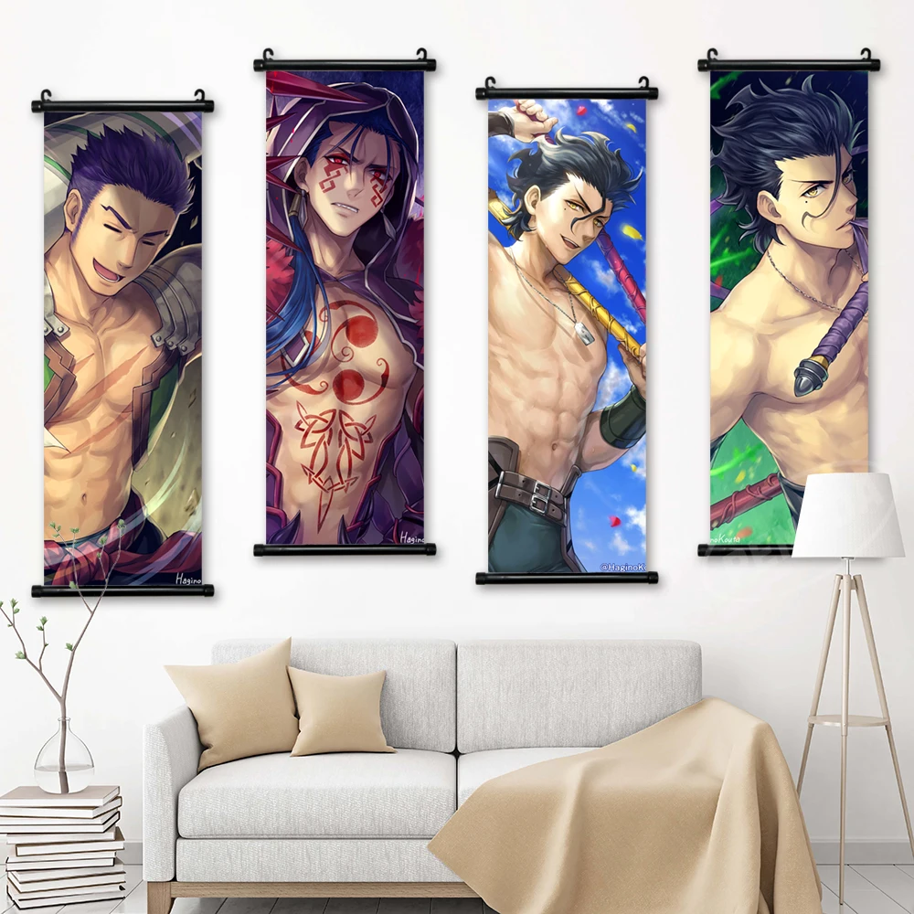 

Печать на холсте судьба большой заказ плакат домашний декор дневник Ua Duibhne настенное искусство Аниме Картина Cu Chulainn свиток подвесная картин...