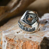 vintage indian style sun god rings for men motorcycle party punk cool engagement wedding ring silver color rings jewelry