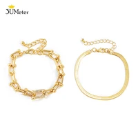 3umeter stainless steel bracelet high quality men thick chain bracelet double strand punk jewelry gift gold silver couple bangle