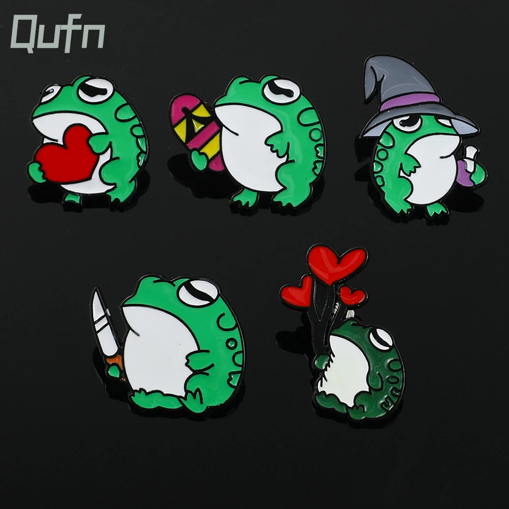 

Cute Funny Frog Button Brooches Cartoon Animal Pin for Backpack Metal Badge for Clothes Accessories Fashion Jewelry for Women