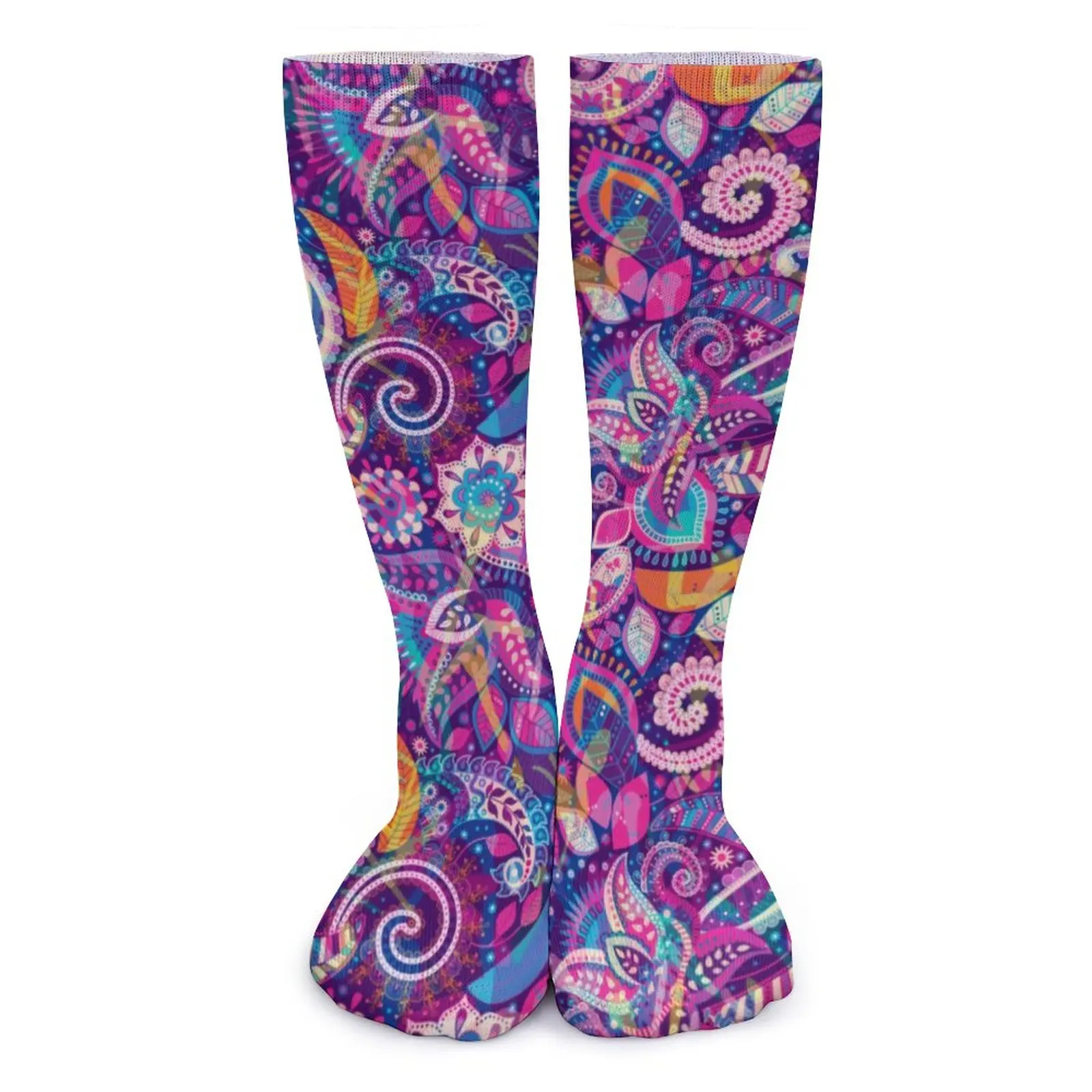 

Носки с принтом пейсли, весенние винтажные дизайнерские нескользящие носки для бега