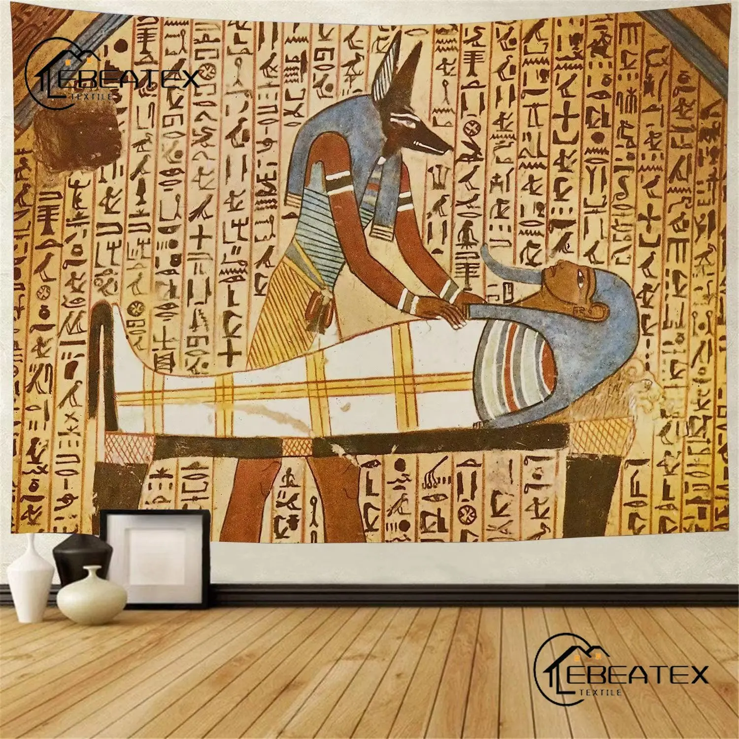 

Ancient Egyptian Tapestry Wall Hangings Medieval Savage Tribe Sphinx Print Art Home Decoration Tapestries Room Decor Aesthetics