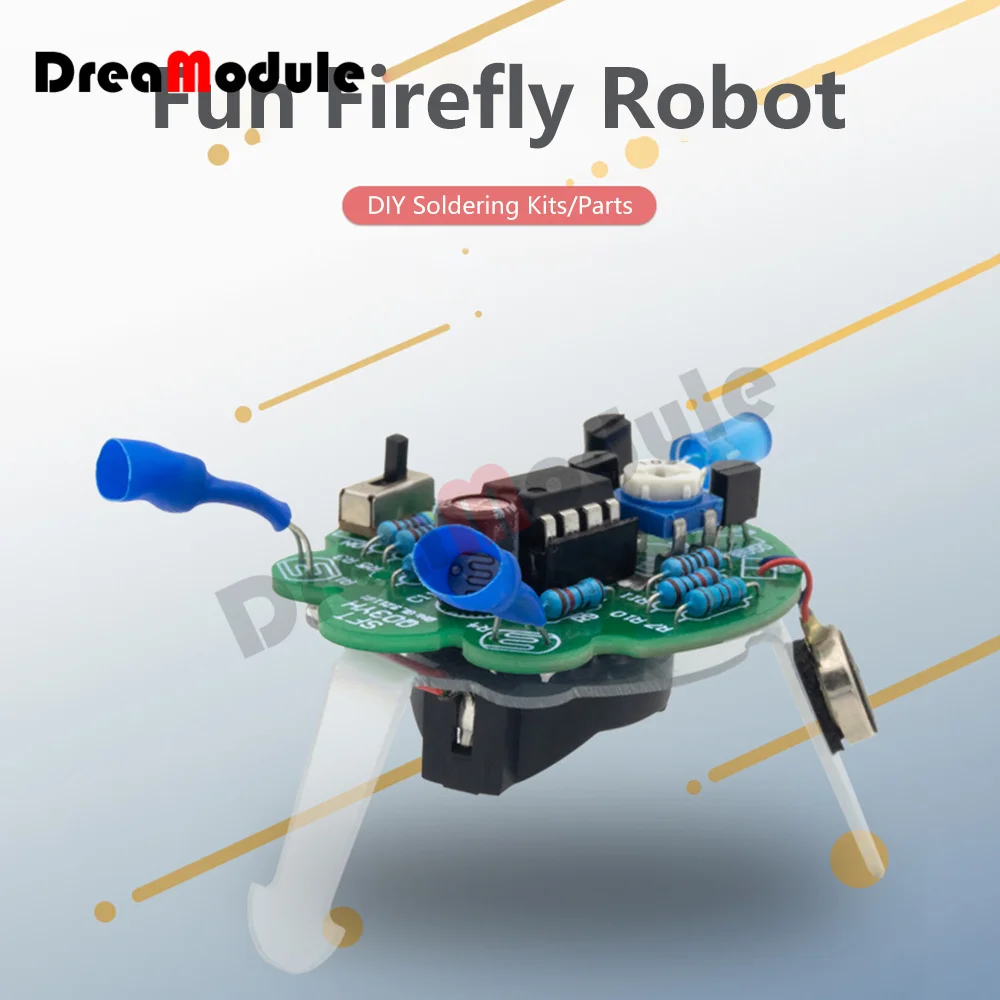 

LED Breathing Light Welding Light Sensor Mobile Robot Kit Firefly DIY Kit Tail Breathing Light Fun Robot Parts Electronics