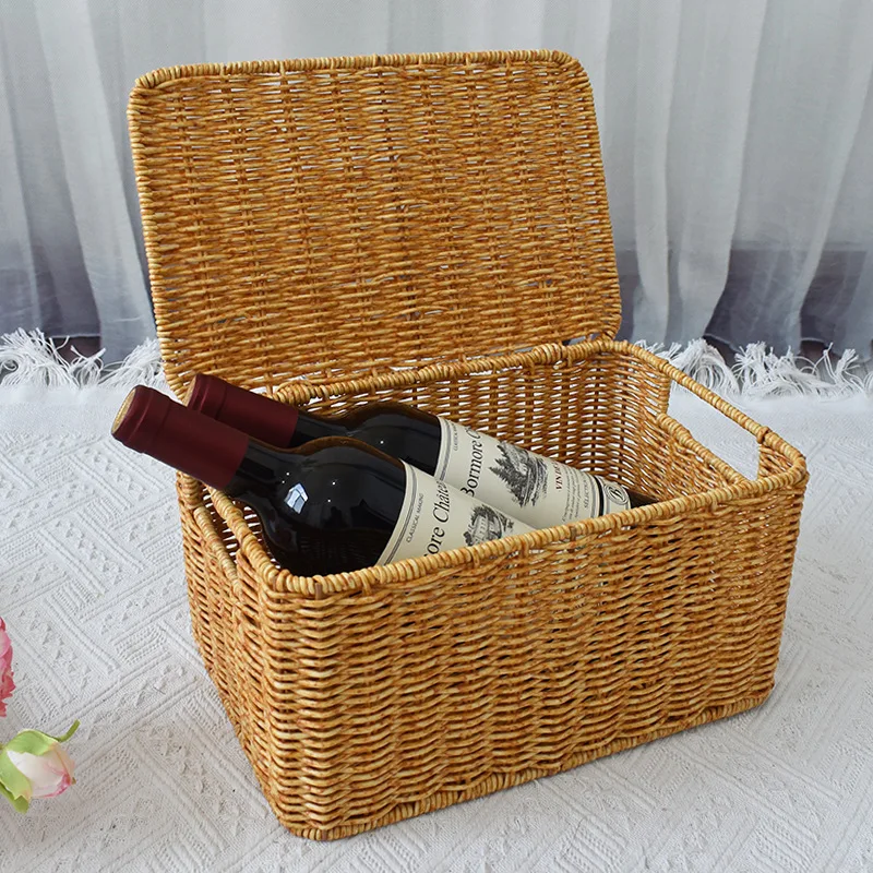 Фото Большая корзина для хранения из ротанга, плетеная, для дома, для сортировки одежды и одеял, вместительная, для общежития, корзина для белья №5