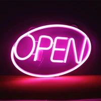 led neon lights pink open wall sign usb atmosphere light door decor hanging night lamp business bar club coffee shop decoration