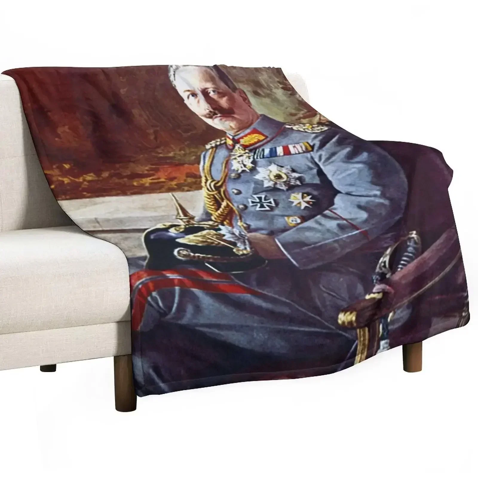 Кайсер Вильгель II 1914 сидящее портретное одеяло модные диваны красивые