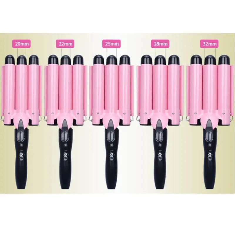 

Плойка для завивки волос с тройным цилиндром, 20/22/25/28/32 мм