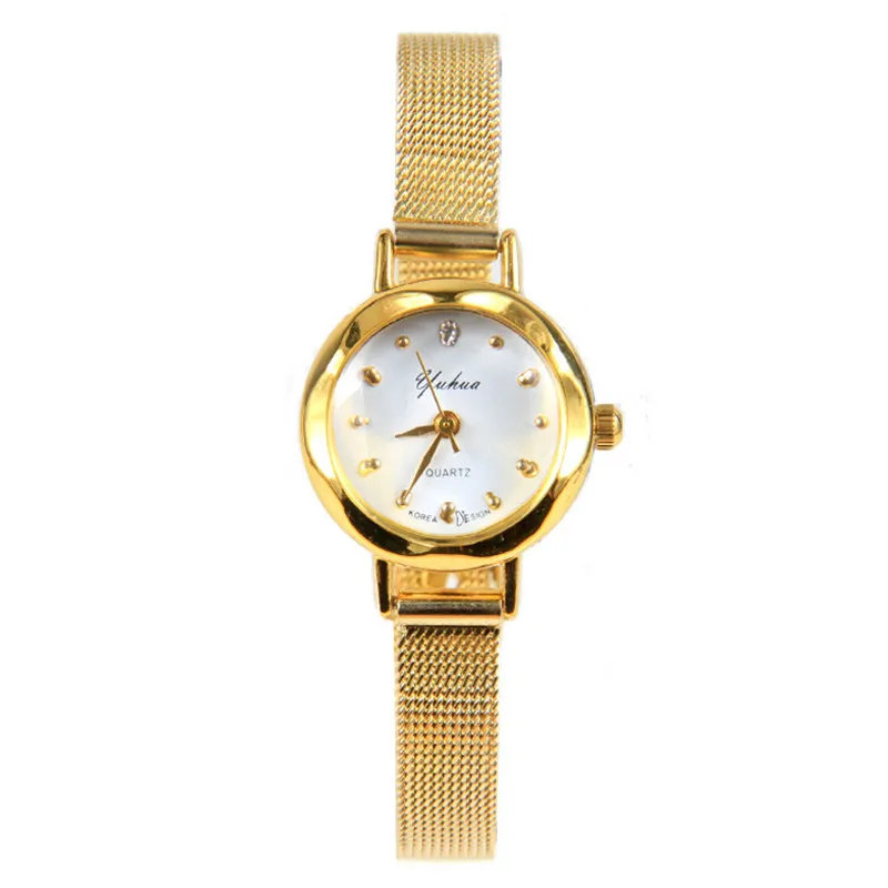 Часы наручные женские кварцевые брендовые Роскошные с сетчатым браслетом из