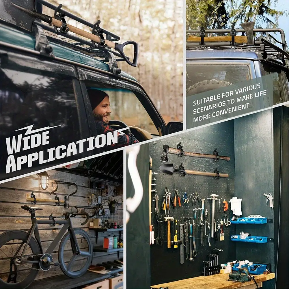 1 шт. резиновый кронштейн из цинкового сплава настенный зажим для лопаты топора