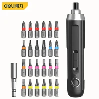 deli mini electrical screwdriver 3 6v lithium ion battery 25in1 bit for electric brushless screw driver set handheld power tools