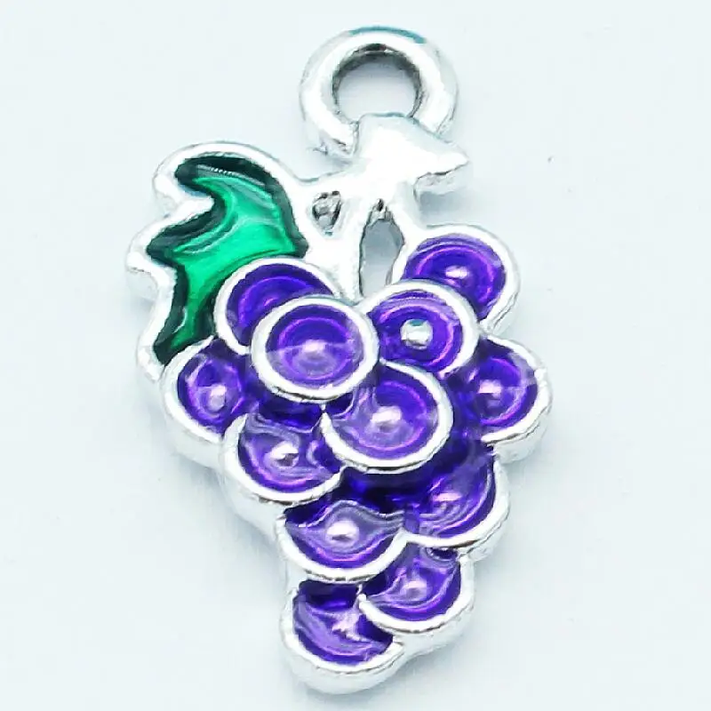 

20pcs Enamel Grape Charms for Jewelry Making Handmade Palm Charms DIY Pendants Earrings Bracelets Accessories