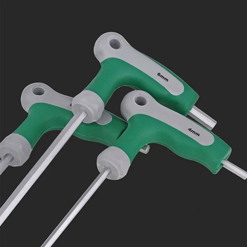 M2 M2.5 M3 M4 M6 M8 M10 CR-V Хромованадиевый Т-образный шестигранный ключ для ремонта