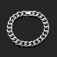 high quality stainless steel bracelets for men length 171921cm punk curb cuban link chain bracelets hand jewelry gifts trend