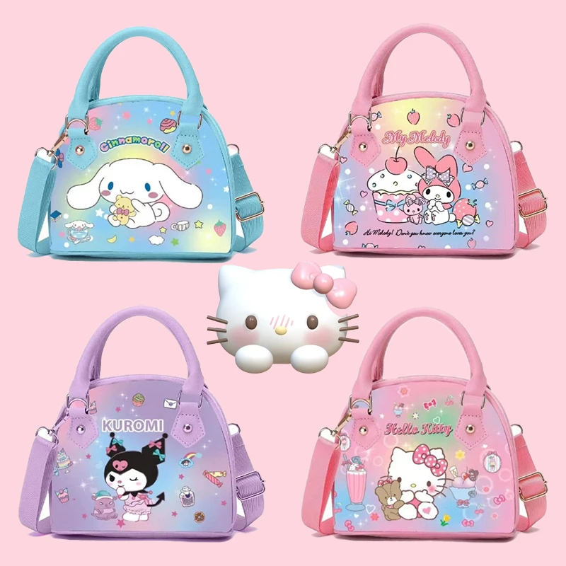 

Kawaii Sanrio, Hello Kitty My Melody Kuromi Cinnamoroll сумка через плечо с одной лямкой мультяшный Модный милый подарок для девочки на день рождения