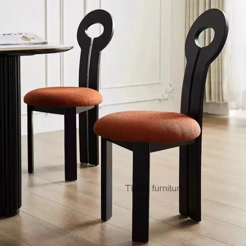 Обеденные стулья из массива дерева в стиле ретро роскошный дизайн домашняя