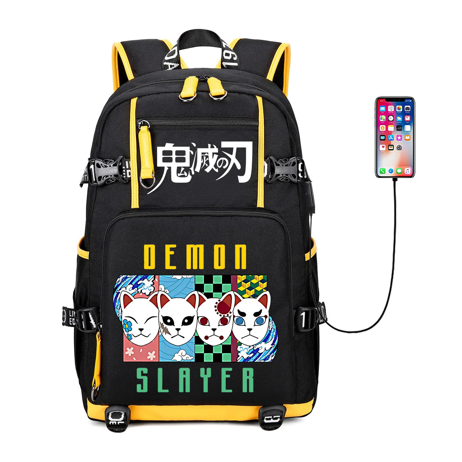 

Demon Slayer Anime Kids Backpack Kamado Nezuko Printed Student School Bag Outdoor Travel Bag Kamado Tanjirou Cartoon Bag