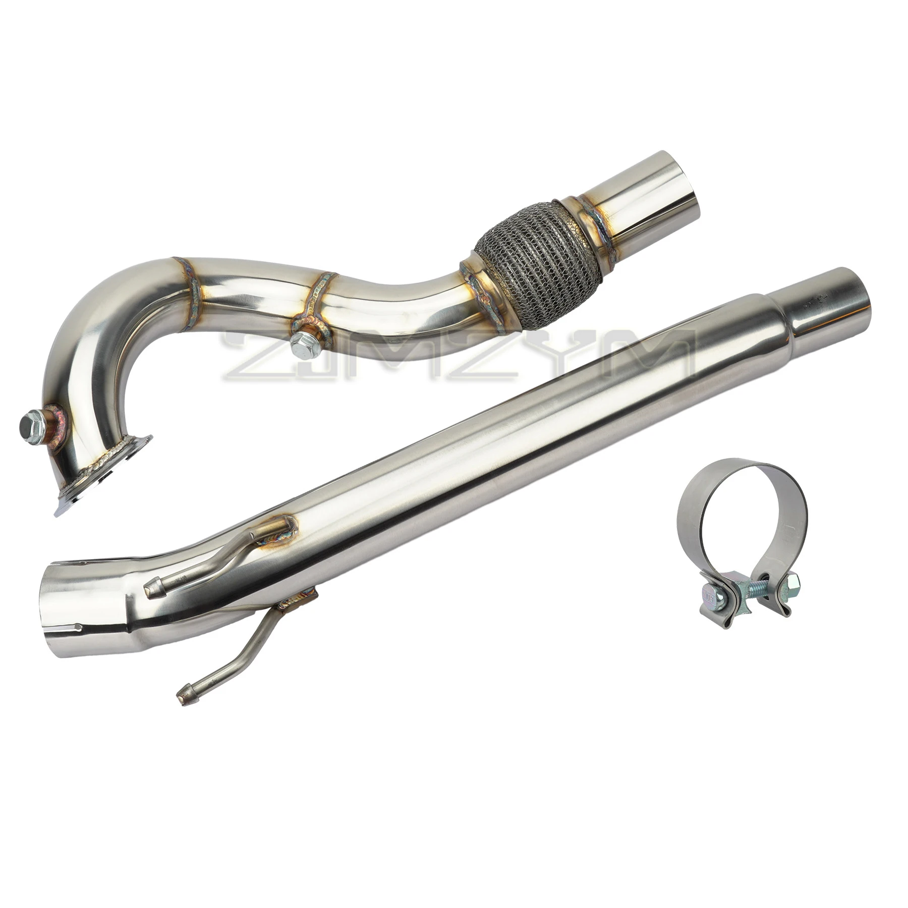 

2,5-дюймовая выхлопная труба автомобиля для VW Golf Jetta Audi A3 Skoda Kodiaq Mk1 MQB EA211 1,4T Engine Racing 63 мм Catless Down Pipes