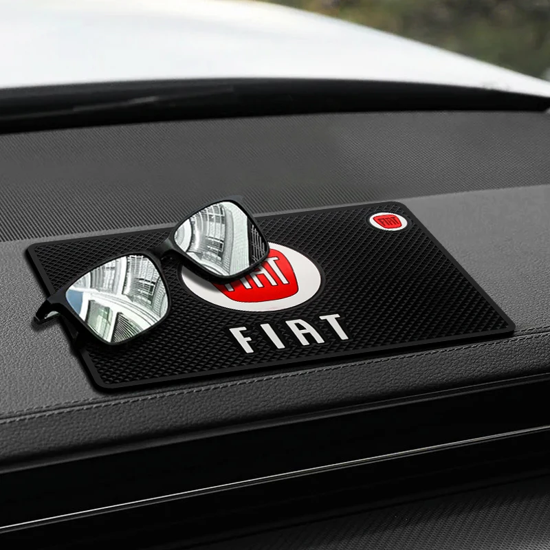 

Car Logo Non-Slip Mat Auto Silicone Interior Dashboard Phone Anti-Slip Storage Pad For Fiat Punto Stilo Ducato Palio Bravo Doblo