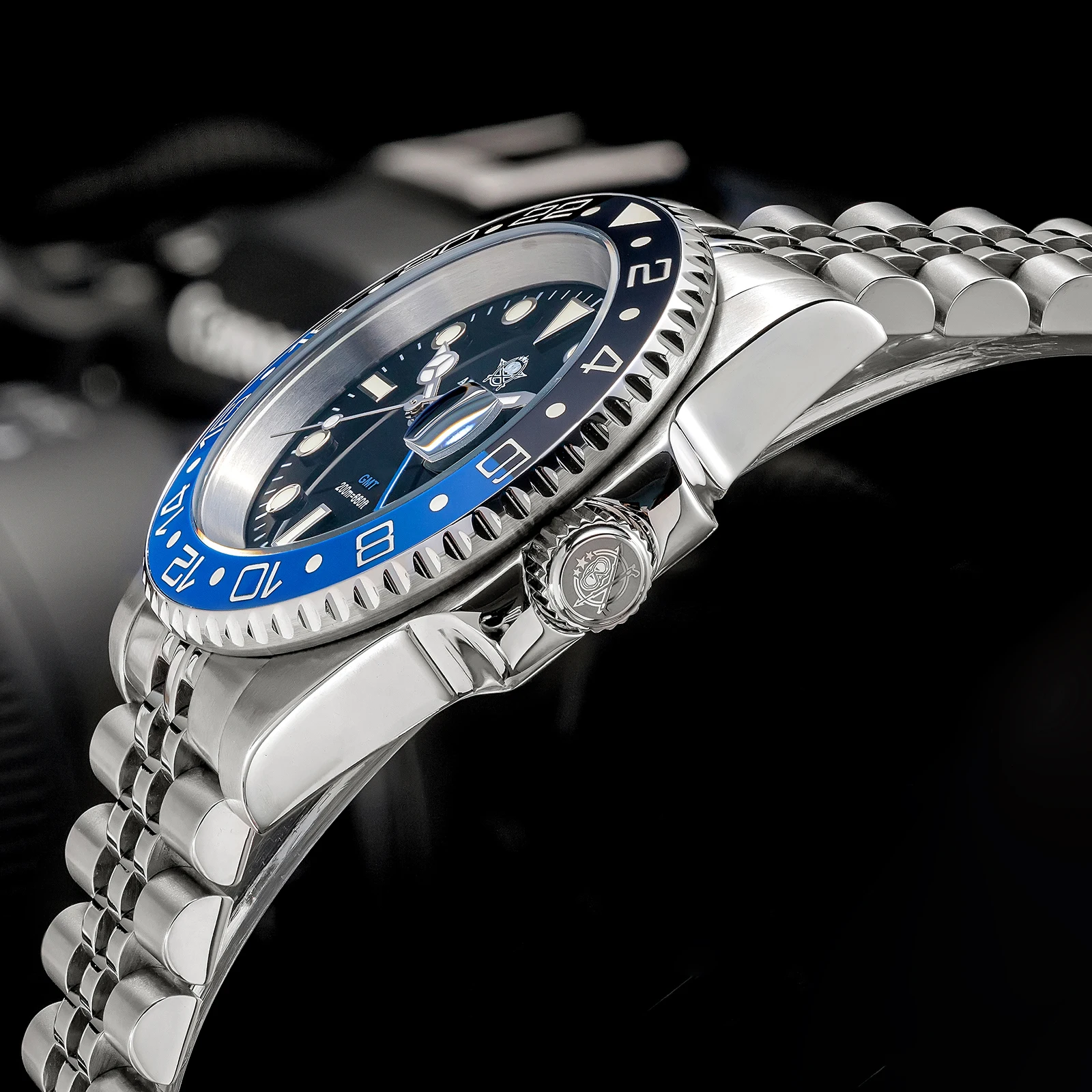 ADDIESDIVE AD2050 Роскошные часы GMT из нержавеющей стали, суперлюминесцентные, водонепроницаемые до 20 бар, мужские кварцевые часы для дайвинга с керамическим безелем (art.: 3920d7fd0c7bd) - 3920d7fd0c7bd