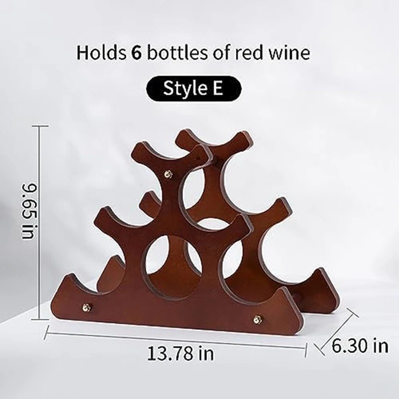 Отдельно стоящая винная полка 6-бутылочная подставка держатель для хранения вина