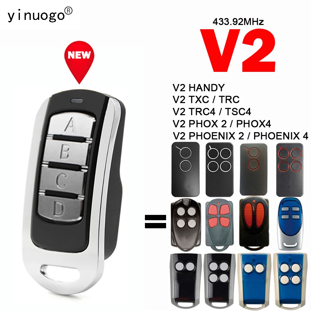 

Для V2 пульт дистанционного управления 433,92 МГц V2 PHOX2 PHOX4 PHOENIX2 PHOENIX4 TXC TRC TRC4 TCS4 удобный пульт дистанционного управления для гаражных ворот