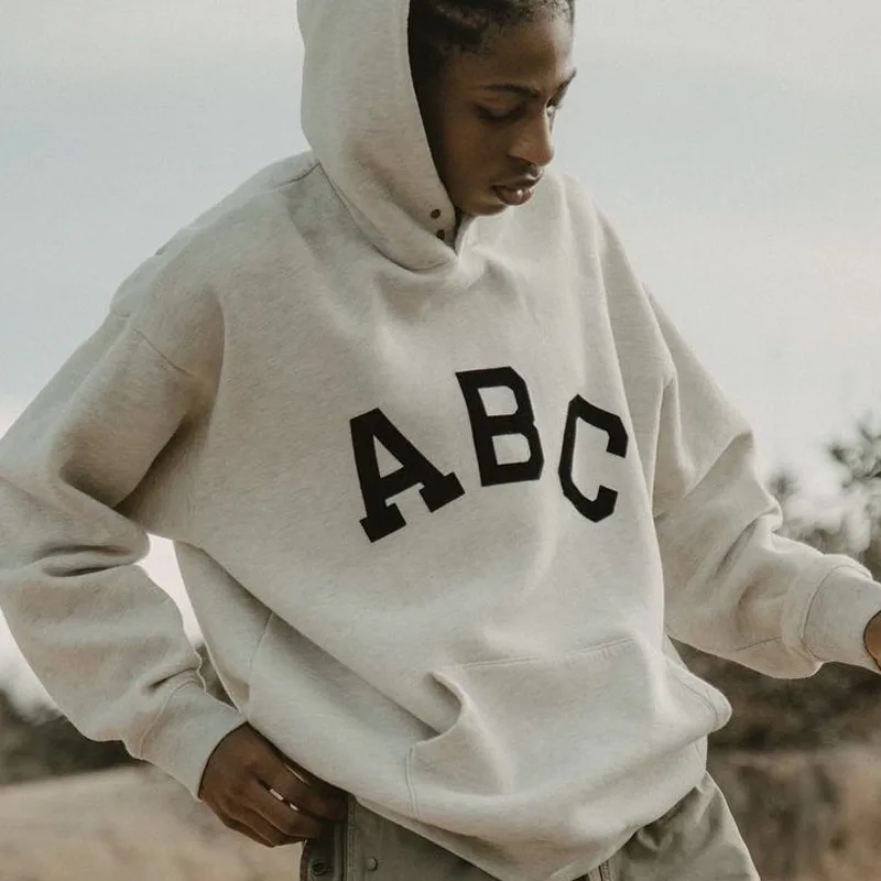 

Essentials Hoodie Jerry Lorenzo Season 7 ABC Flocking Letters Unisex Fashion Hoodie High Street 7th Hip Hop Hoodie Couple