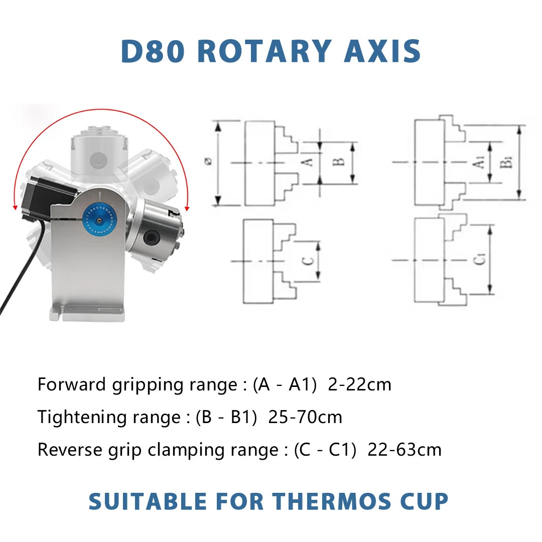 

Волоконный лазерный маркировочный станок, вращающаяся ось D80 D69 E69, чашка, кольцо и браслет, приспособление, рабочий стол