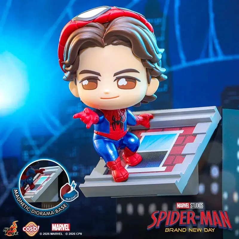 Фото Новинка в наличии: Hottoys Spider-Man 4, абсолютно новая фигурка Cosbi из серии Blind Box, модное украшение для рабочего стола, подарок на праздники. №1
