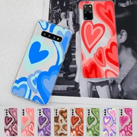 love heart phone case for samsung a51 a52 a71 a12 for redmi 7 9 9a for huawei honor8x 10i clear case