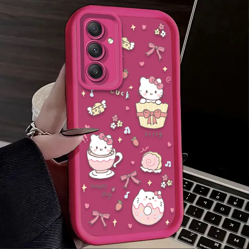 Sanrio Hello Kitty Торт мягкий чехол для телефона Samsung Galaxy A55 5G A35 A25 A15 A05 A05S A24 A13 A23 A12 A22 A32 A52