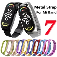 mi band 7 strap metal stainless steel wristbands for xiaomi mi band 7 6 replacement smartwatch accessories for miband 7 bracelet