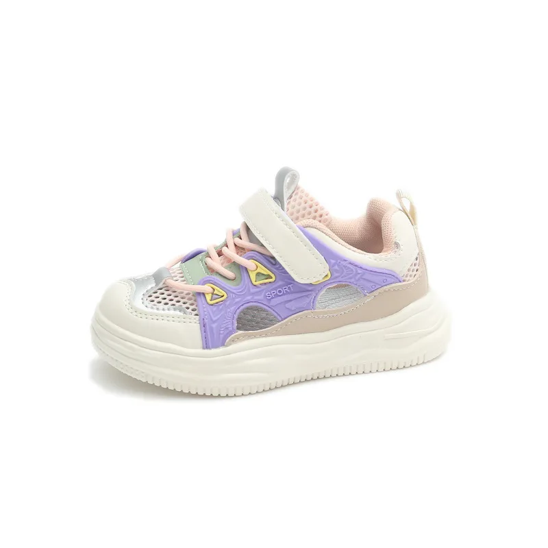 

Летние кроссовки для девочек, новинка 2022, детские модные летние спортивные сандалии, сетчатые разнообразные повседневные Детские универса...