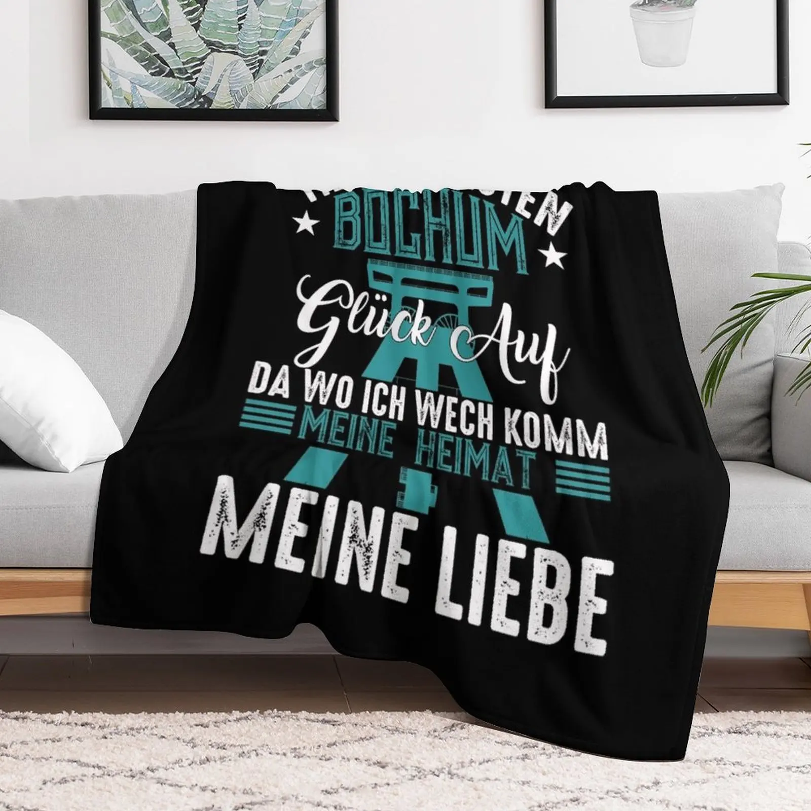 Одеяло Bochum Ruhrpott &amp Ruhrgebiet Good Luck On Soccer Fan Bochumer
