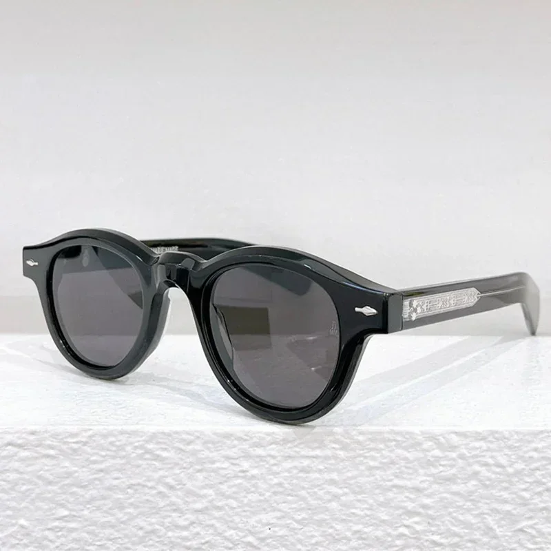 JMM Balzac новые круглые ацетатные солнцезащитные очки для мужчин и женщин высокое