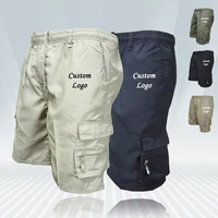 custom logo mens cargo shorts 2022 multi pockets shorts men loose work short pants male casual summer outdoor short overalls
