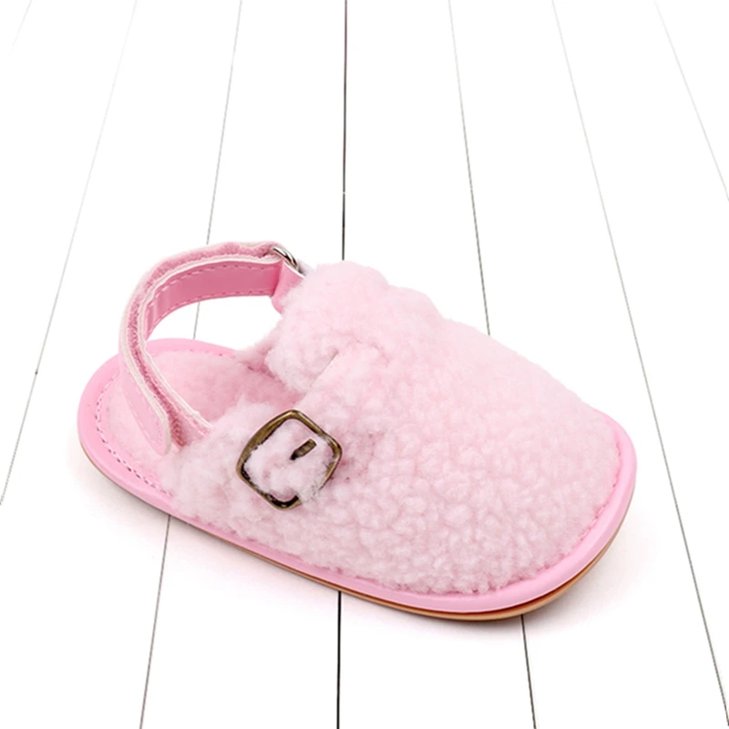 

YILEEGOO Infant Baby Girls Boys Winter Slippers Coral Fleece Anti-Slip Soft Sole Indoor Shoes Toddler Prewalker First Walkers