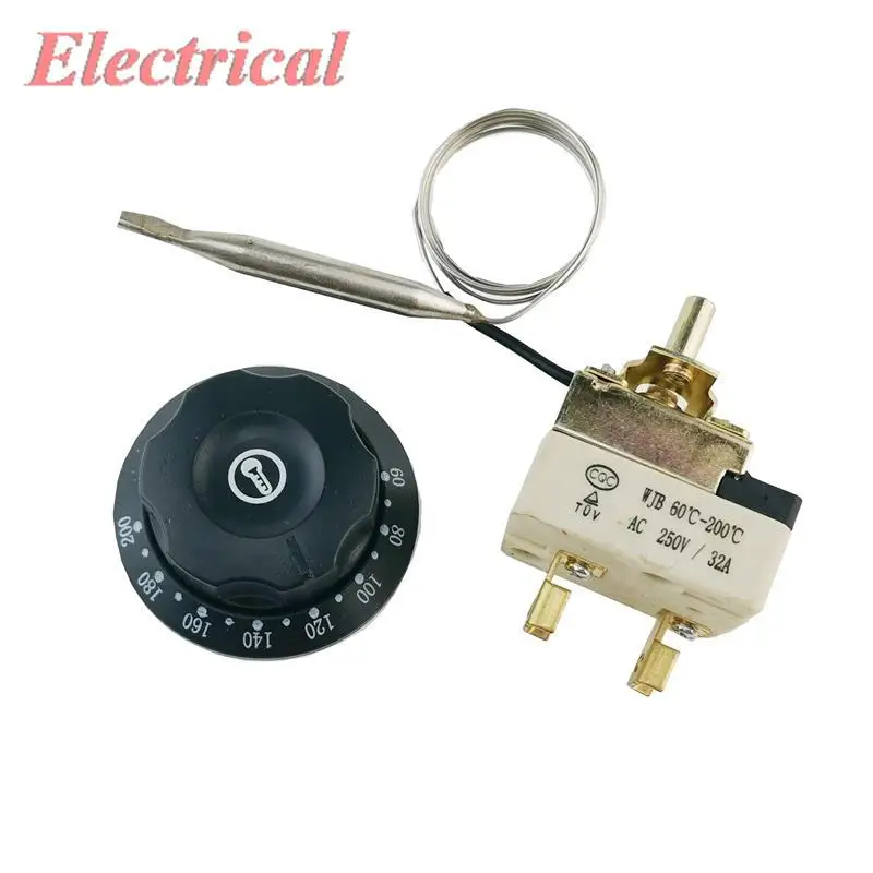 

1pc Knob Temperature Control Switch Electric Oven Thermostat Temperature Controller Pitco Adjustable 30-110C 60-200C 50-300C