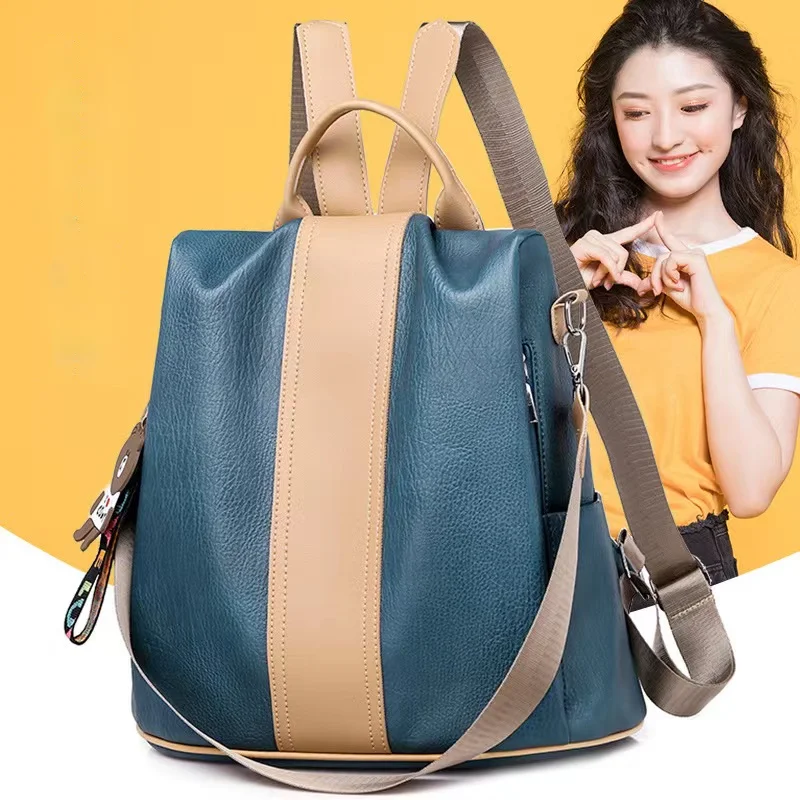 

Luxury Women's Backpacks 2022 New Soft Women's Travel Single Shoulder Backpacks High Quality School Bags Girls Fashion Backpacks