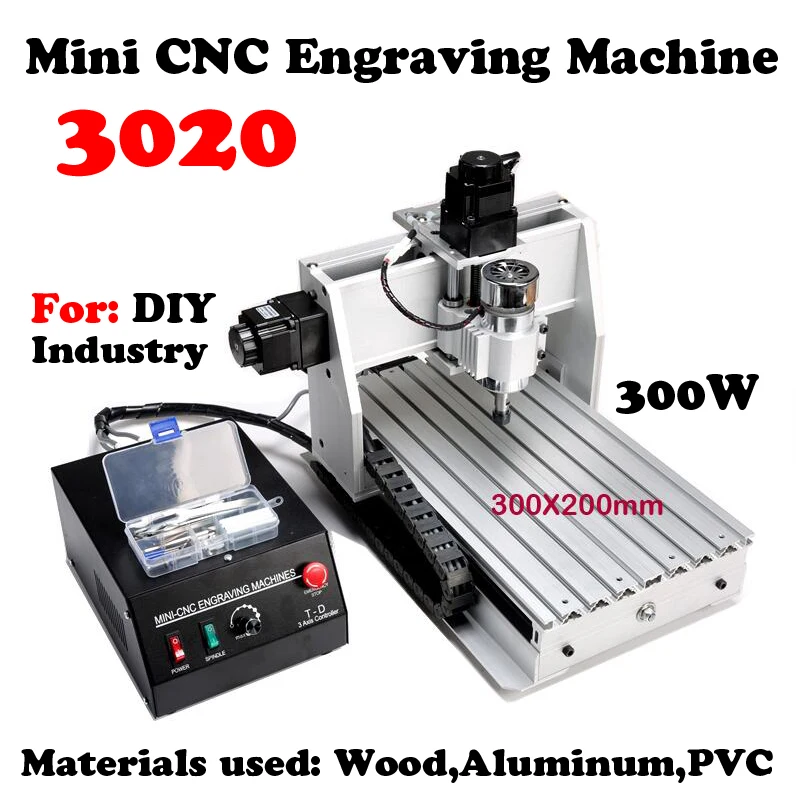 

CNC 3020 Router DIY Engraving Machine Mini LY 3020Z 3020T Milling 300W Spindle 3 Axis Engraver With LPT Port Woodwork