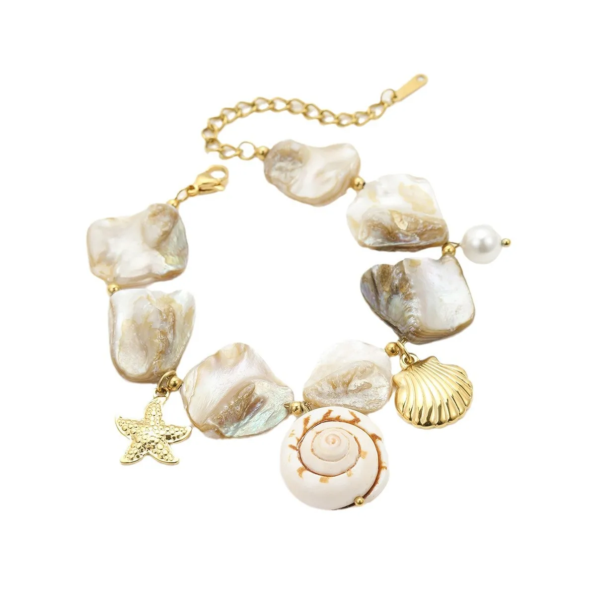 Высокое качество из нержавеющей стали морская ракушка морское ушко браслеты с