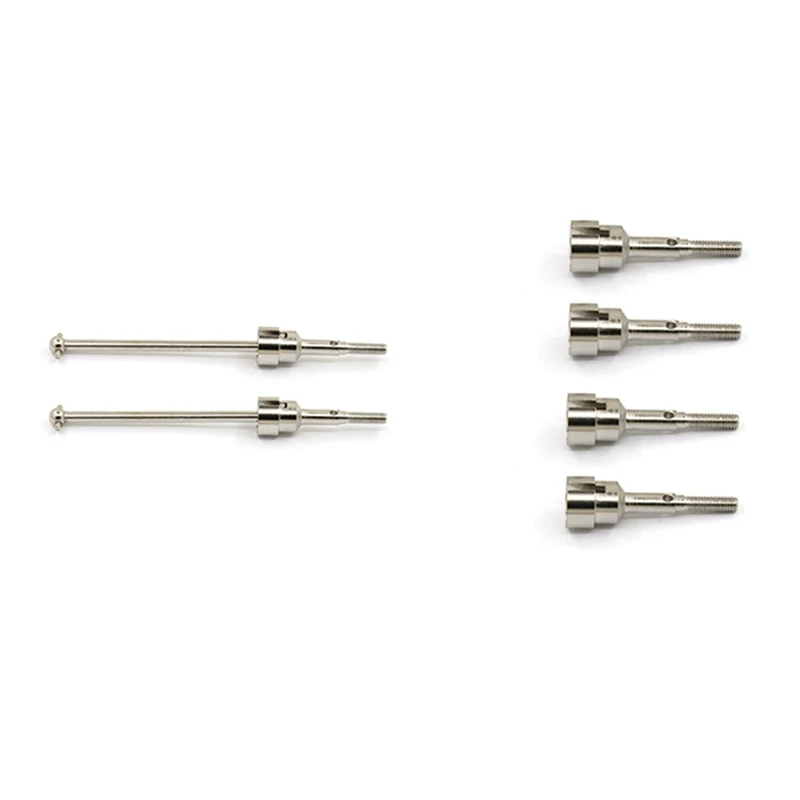 

2 Set RC Car Part: 1 Set Metal Universal Drive Shaft CVD Dog Bone & 1 Set Metal Drive Shaft Cup Wheel Axle