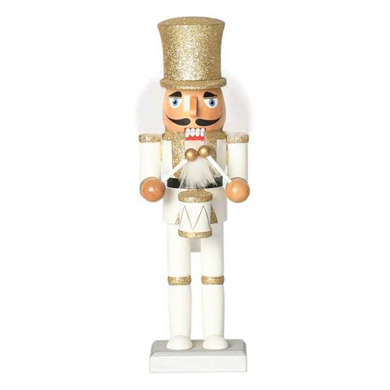 

26Cm Wooden Nutcracker Soldier Puppet Doll Christmas Nutcracker Puppet For Christmas Gift Home Office Decoration