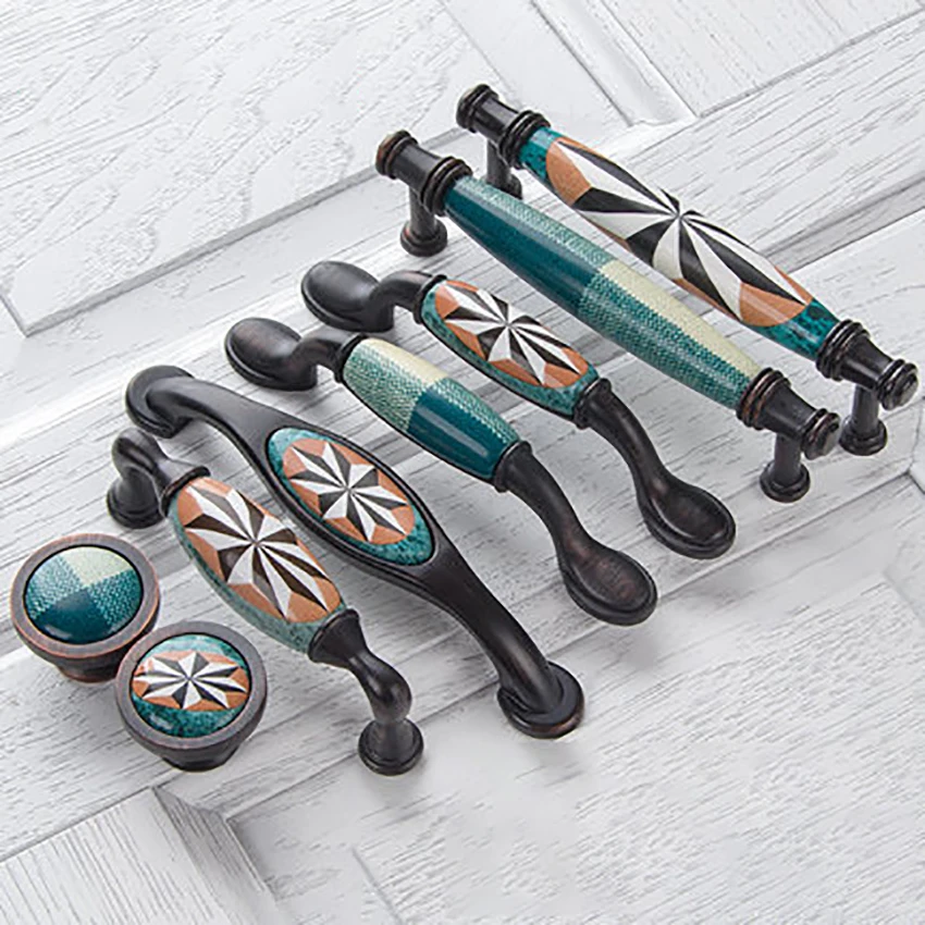 

16/96/128mm Zinc Alloy Vintage Cabinet Pulls European Style Retro Door Cupboard Funiture Handle Knob Nordic Hardware Home Decor