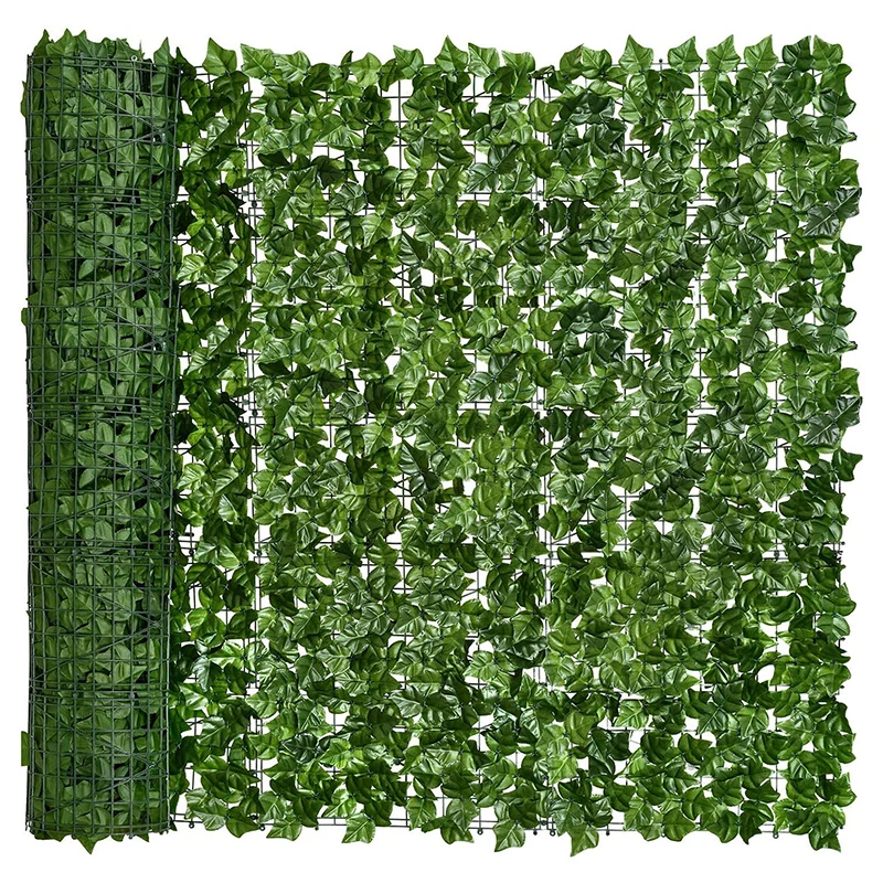 

1X3M Artificial Ivy Hedge Panels Green Leaf Privacy Fence Grass Wall for Home Outdoor Garden Balcony Decoration Fake Plant Vine