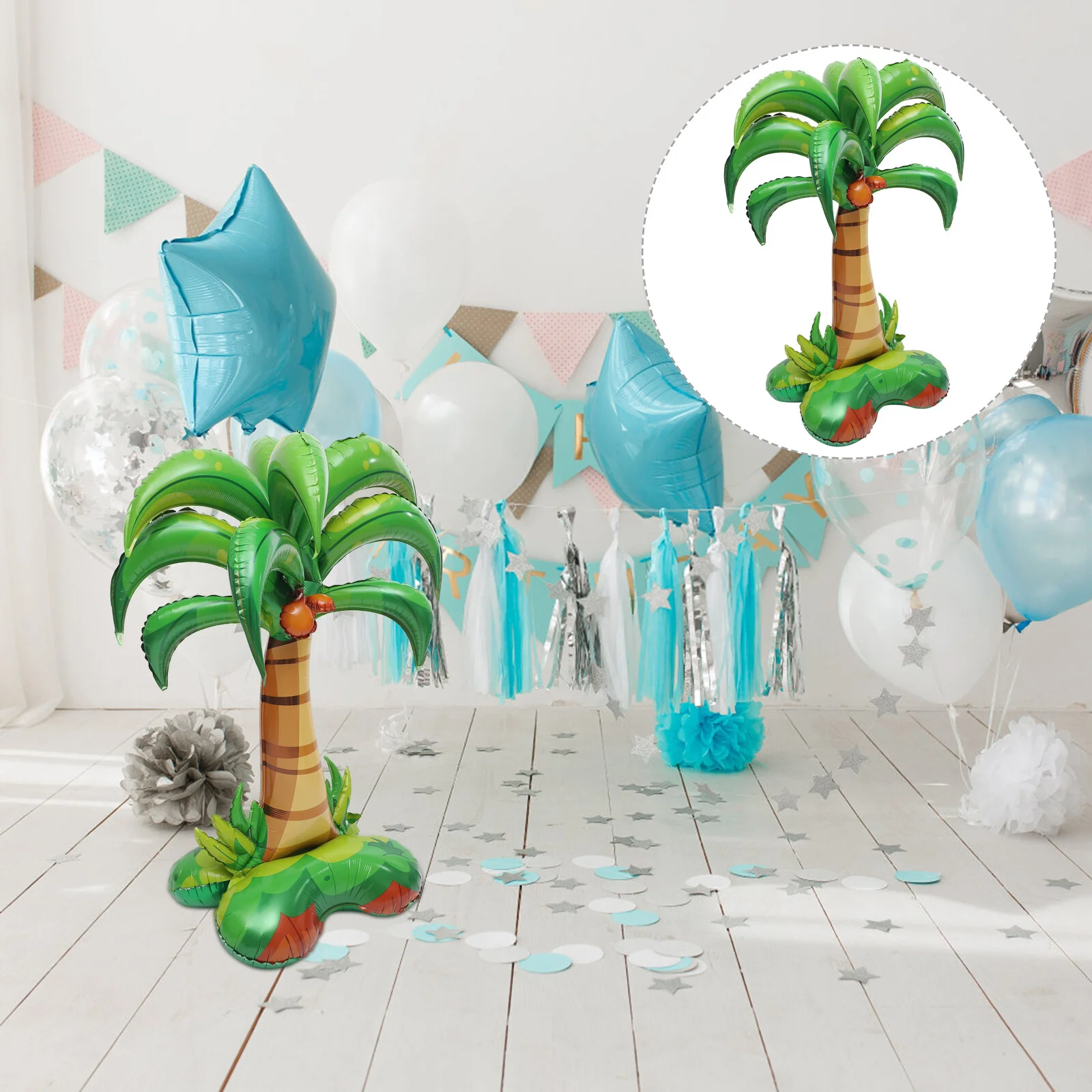 

Leaf Adorable Hawaii Balloons Aluminum Foil Hawaii Decorations Forest Party Hawaii Decors Decorate Creative