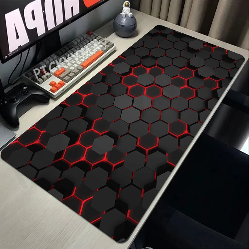 Большой игровой коврик для мыши с геометрическим рисунком | AliExpress
