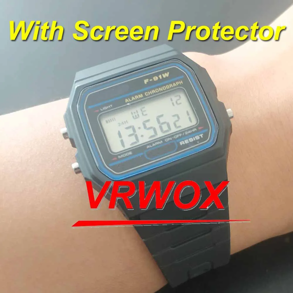 3Pcs Protector For F-91W AE-1200 A159 A168 W217 218 BGD-560 BLX-560 BGD-500 F91 Clear TPU Nano Film Explosion-proof