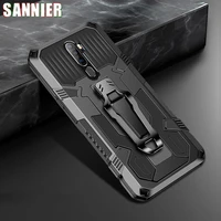 shockproof back clip cover for oppo a12 a12e a11k a9 a8 a7 a5s strong kickstand protection armor case for oppo a5 2020 a3s a1k